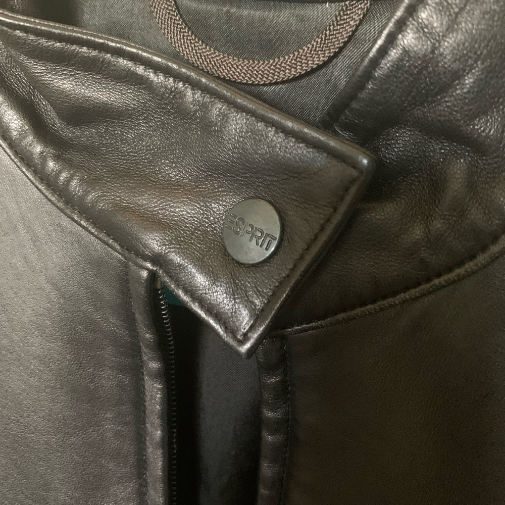 Esprit genuine leather jacket- black S